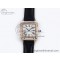 [AF공장]까르띠에 산토스 뒤몽 27.5mm RG Silver Dial on Black Leather Strap A157