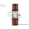 [AF공장]까르띠에 탱크머스트 RG 22mm White Dial on Brown Leather Strap Ronda Quartz