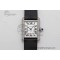 [K11공장]까르띠에 탱크머스트 Small White Dial Diamonds Bezel on Satin Leather Strap Ronda Quartz