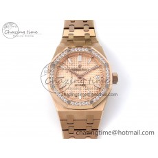 [IPF공장] 로얄오크 15450 로즈골드 금통 다이아베젤 로즈골드다이얼 37mm 15450 RG Diamonds Bezel IPF Best Edition RG Dial on RG Bracelet SA3120 Super Clone