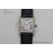 [K11공장]까르띠에 탱크머스트 Large White Dial on Black Leather Strap Ronda Quartz