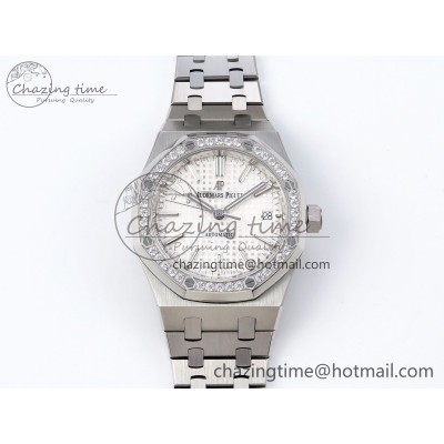 [IPF공장] 로얄오크 15450 다이아베젤 화이트 다이얼 37mm 15450 SS Diamonds Bezel IPF Best Edition White Dial on SS Bracelet SA3120 Super Clone