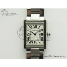 [K11공장]까르띠에 탱크솔로 Ladies 25mm White Dial on SS Bracelet Ronda Quartz