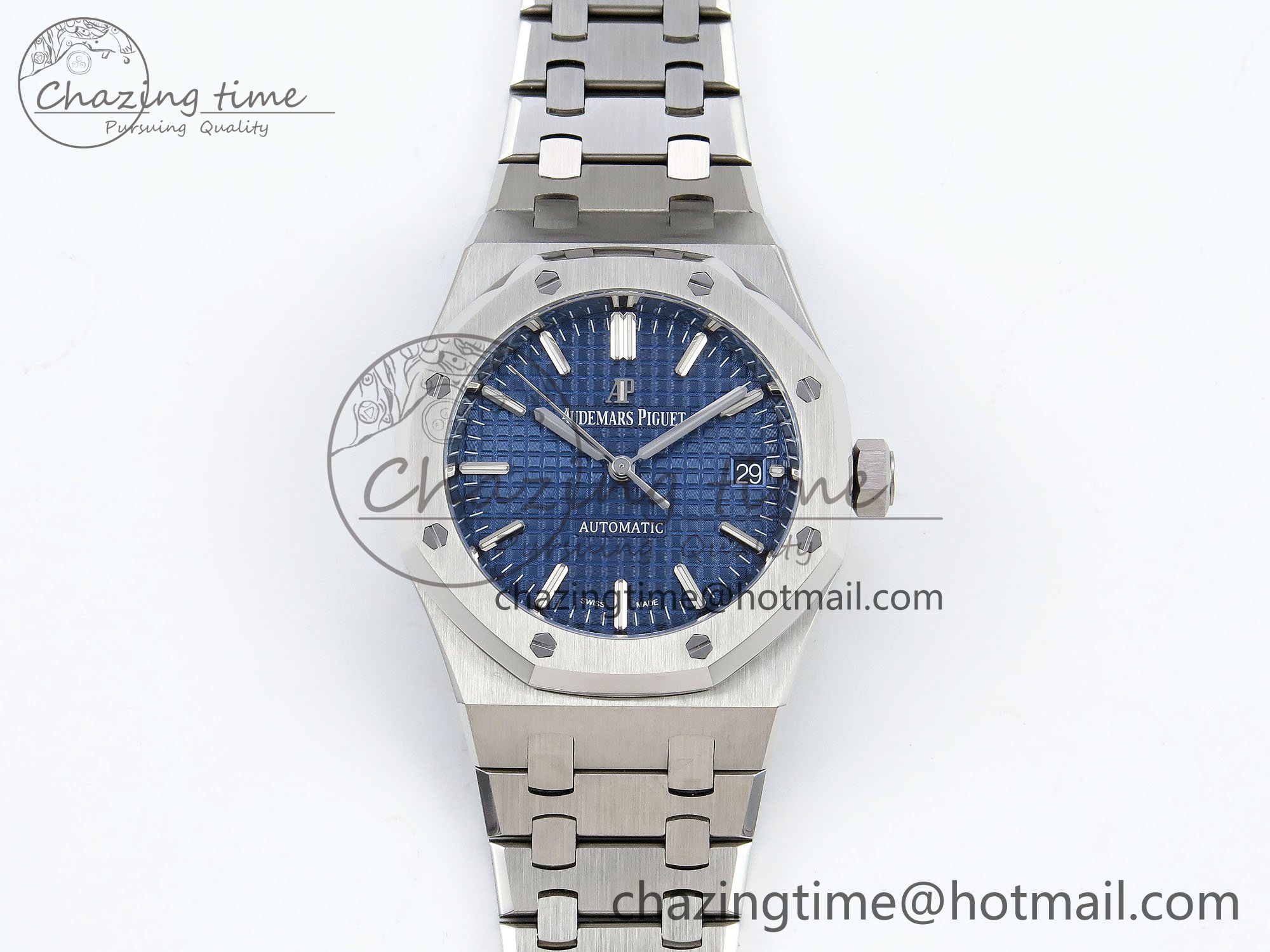 [ZF공장] 로얄오크 15450 블루 다이얼 37mm 15450 SS ZF 1:1 Best Edition Blue Textured Dial on SS Bracelet SA3120 Super Clone