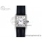 [AF공장]까르띠에 탱크솔로 Ladies 25mm White Dial Diamonds Bezel on Black Leather Strap Ronda Quartz