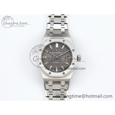 [ZF공장] 로얄오크 15450 그레이 다이얼 37mm 15450 SS ZF 1:1 Best Edition Gray Textured Dial on SS Bracelet SA3120 Super Clone