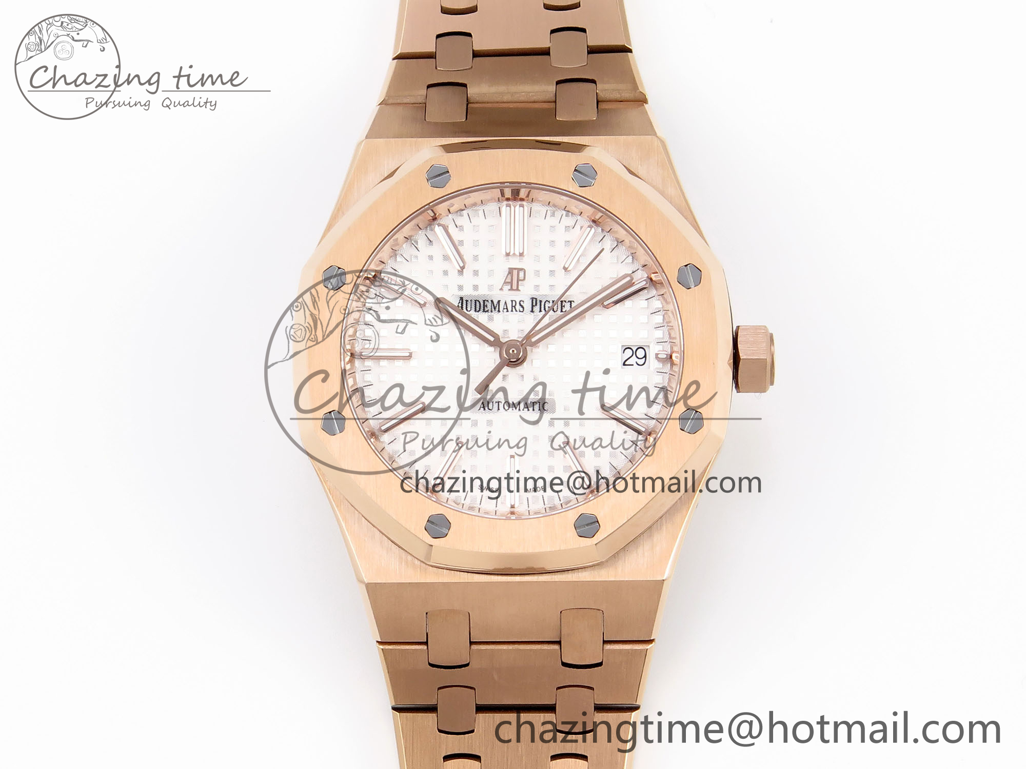 [IPF공장] 로얄오크 15450 화이트 다이얼 로즈골드 금통 37mm 15450 RG IPF Best Edition White Dial on RG Bracelet SA3120 Super Clone