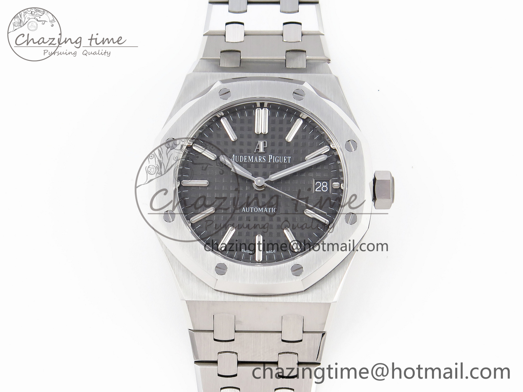 [APS공장] 로얄오크 15450 그레이 다이얼 37mm 15450 SS APSF 1:1 Best Edition Gray Textured Dial on SS Bracelet SA3120 Super Clone