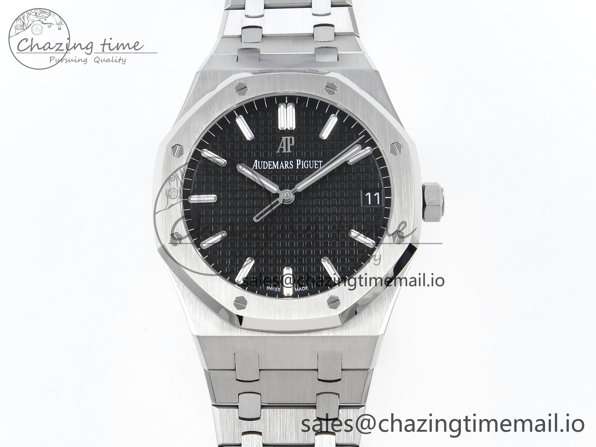 [APS공장] 로얄오크 15500 블랙 다이얼 41mm 15500 SS APSF 1:1 Best Edition Black Dial on SS Bracelet SA4302 Super Clone