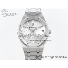 [APS공장] 로얄오크 15500 화이트 다이얼 41mm 15500 SS APSF 1:1 Best Edition White Dial on SS Bracelet SA4302 Super Clone