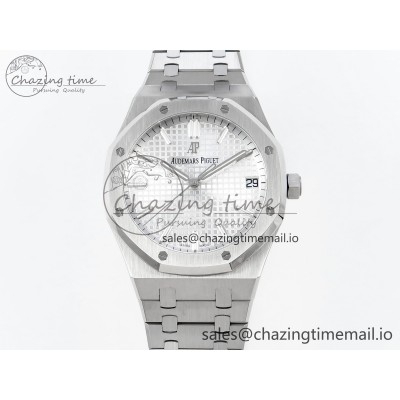 [APS공장] 로얄오크 15500 화이트 다이얼 41mm 15500 SS APSF 1:1 Best Edition White Dial on SS Bracelet SA4302 Super Clone