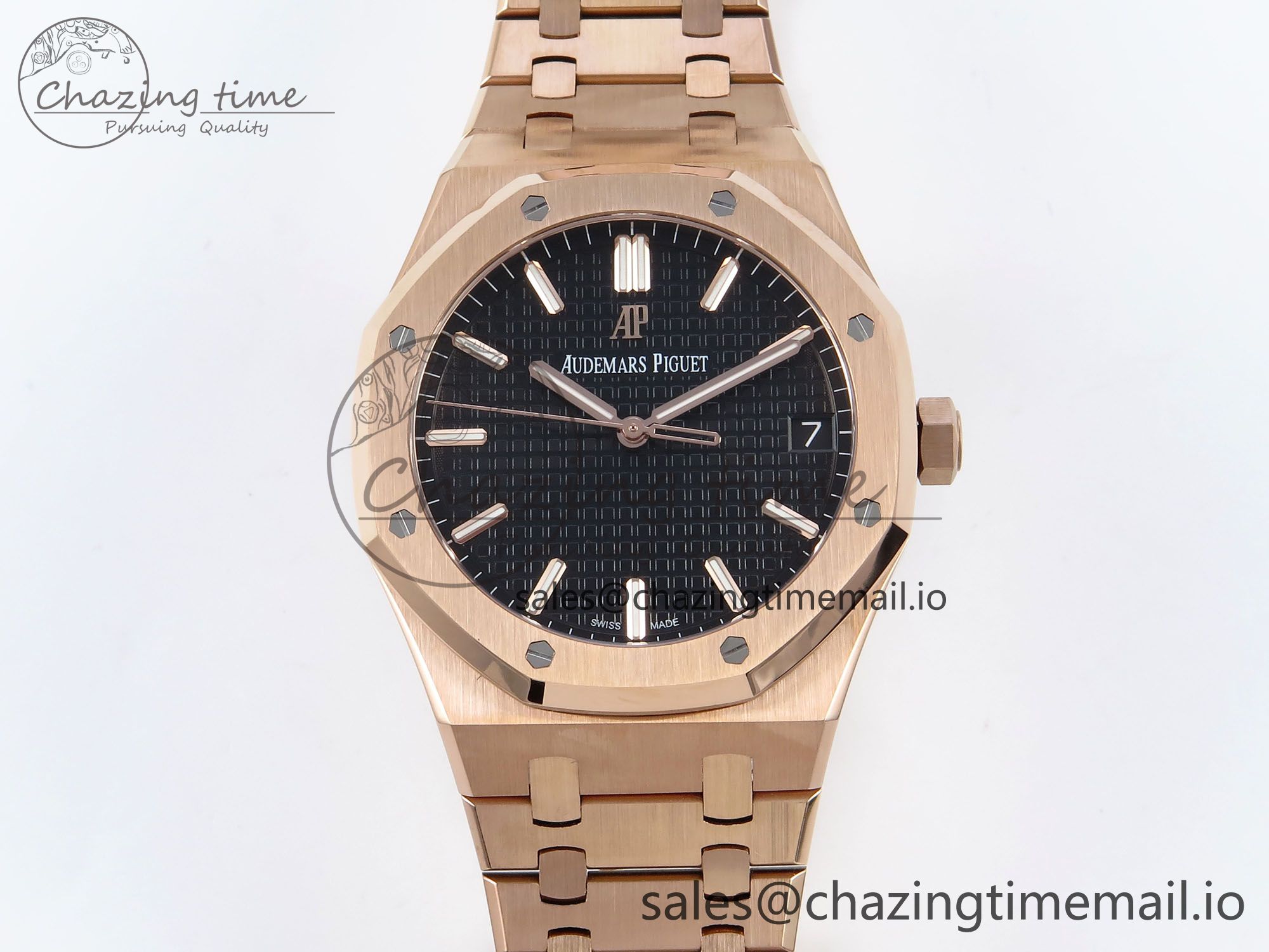 [APS공장] 로얄오크 15500 블랙 다이얼 로즈골드 금통 41mm 15500 RG APSF 1:1 Best Edition Black Dial on RG Bracelet SA4302 Super Clon