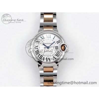 [AF공장]까르띠에 발롱블루 33mm Silver Dial on SS/RG Bracelet SEIKO NH05A