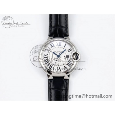 [AF공장]까르띠에 발롱블루 33mm Silver Dial on Black Leather Strap SEIKO NH05A