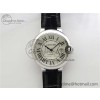[AF공장]까르띠에 발롱블루 42mm White Texture Dial on Black Leather Strap A2824