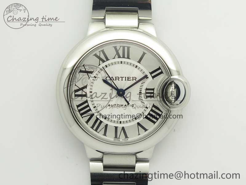 [AF공장]까르띠에 발롱블루 33mm  White Textured Dial on SS Bracelet SEIKO NH05A