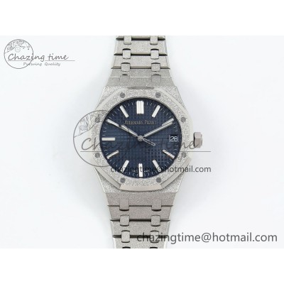 [APS공장] 로얄오크 15500 프로스티드다이아 블루 다이얼 41mm 15500 SS APSF 1:1 Best Edition Blue Textured Dial on SS Bracelet SA4302 Super Clone