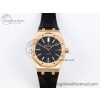 [APS공장] 텅스텐 로얄오크 15400 블랙 다이얼 로즈골드 금통 가죽스트렙 15400 RG APSF 1:1 Best Edition Black Dial on Black Leather Strap SA3120 Super Clone V4 (Gain Weight)