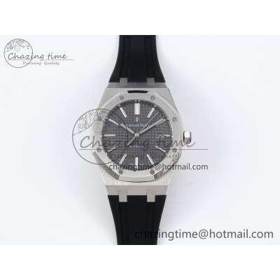 [APS공장] 로얄오크 15400 그레이 다이얼 러버 스트렙 41MM 15400 SS APSF 1:1 BEST EDITION Gray TEXTURED DIAL ON BLACK RUBBER STRAP SA3120 SUPER CLONE V3