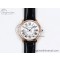 [DR공장]까르띠에 롱드 36mm RG Silver-Plated White Dial on Black Leather Strap Ronda Quartz