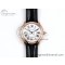 [DR공장]까르띠에 롱드 29mm RG Silver-Plated White Dial on Black Leather Strap Ronda Quartz