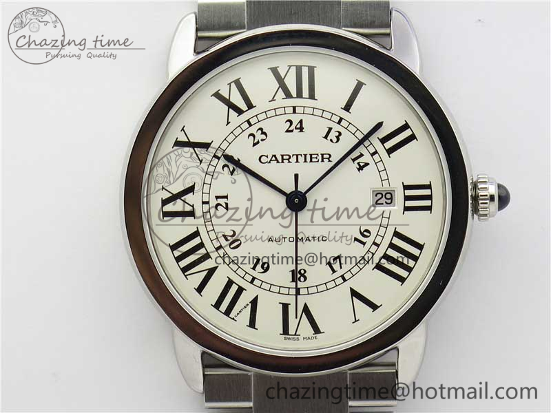 [AF공장]까르띠에 롱드솔로 42mm White Dial on SS Bracelet MIYOTA 9015