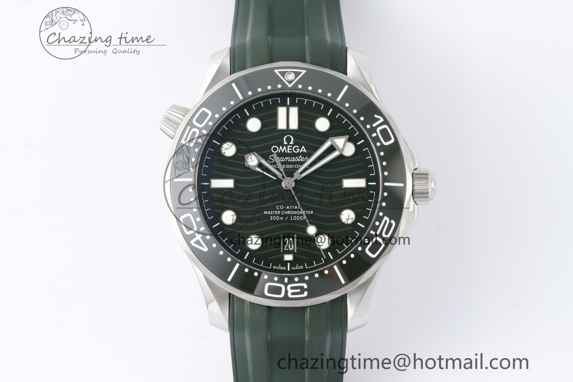 [VS공장]오메가 씨마스터 300 Green Ceramic Green Dial on Green Rubber Strap A8800