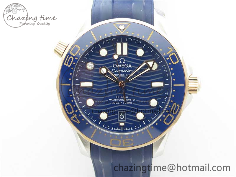 [VS공장]오메가 씨마스터 300 RG Bezel Blue Dial on Blue Rubber Strap A8800