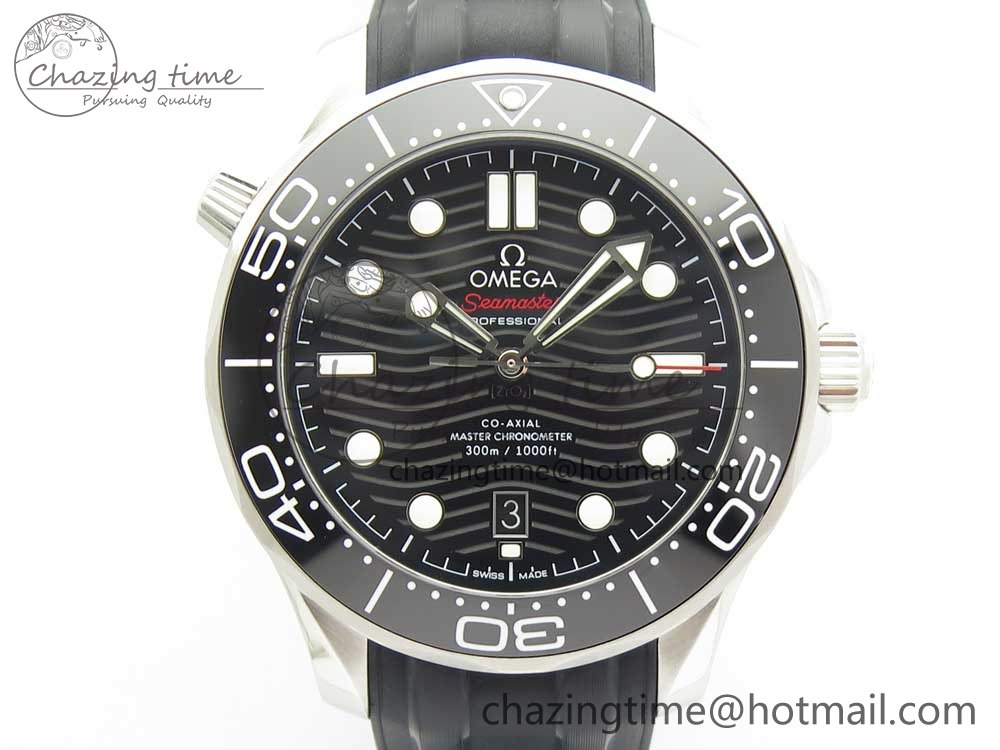 [VS공장]오메가 씨마스터 300  Black Ceramic Black Dial on Black Rubber Strap A8800