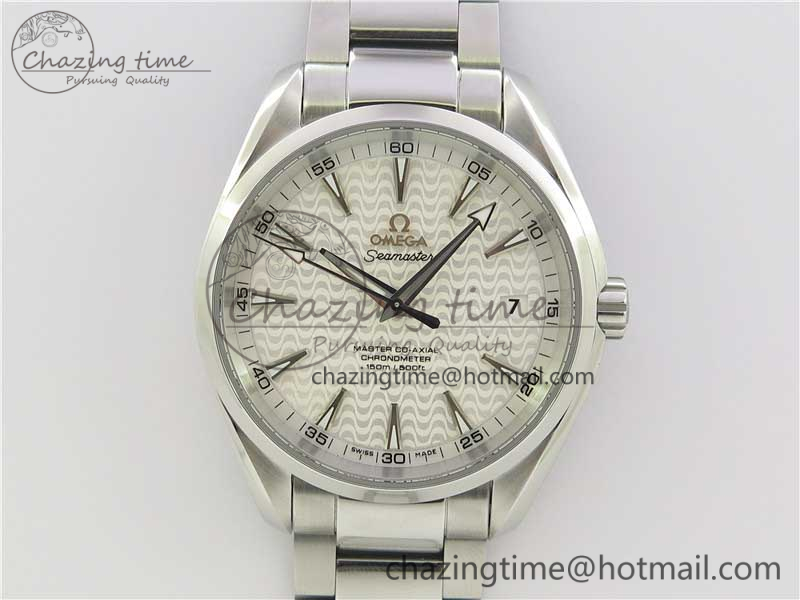 [VS공장]오메가 아쿠아테라 150M  White Wave Textured Dial on SS Bracelet A8500 Super Clone
