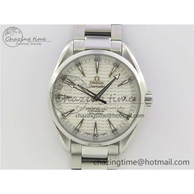 [VS공장]오메가 아쿠아테라 150M  White Wave Textured Dial on SS Bracelet A8500 Super Clone