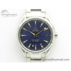 [VS공장]오메가 아쿠아테라 150M Blue Wave Textured Dial YG Hand on SS Bracelet A8500 Super Clone