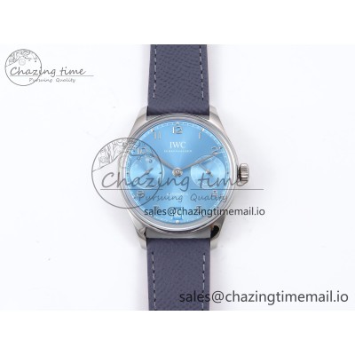 [APS공장]IWC 포르투기저 오토매틱 42미리 IW502708 아이스블루다이얼 퍼플가죽스트랩 Portugieser Automatic SS IW501708 Light Blue Dial on Gray Leather Strap A52011