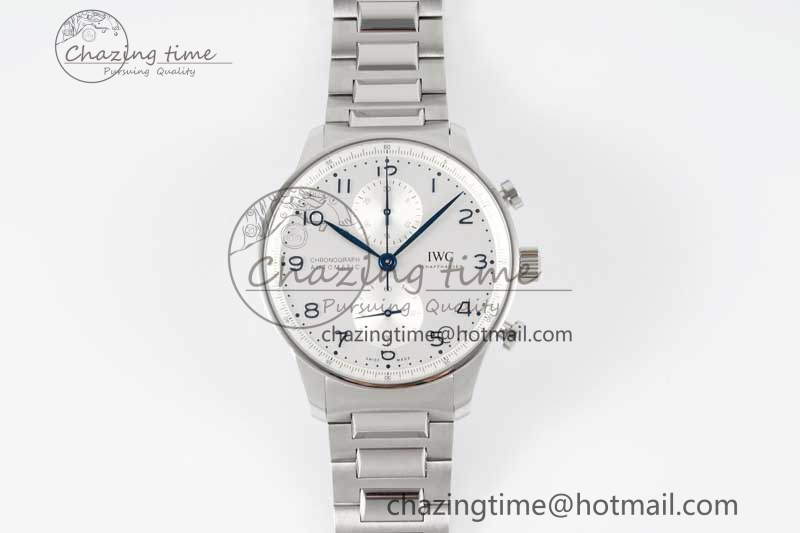 [ZF공장]IWC Portuguese Chrono IW3716 White Dial on SS Bracelet A69355