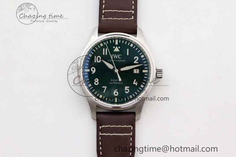 [M+공장]IWC마크18 그린다이얼 브라운가죽스트랩 Mark XVIII IW327010  Green Dial on Brown Leather Strap A35111