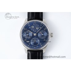[APS공장]IWC포르투기저 퍼페츄얼캘린더 블루다이얼 블랙가죽스트랩 Portugieser Perpetual Calendar SS 5033   Blue Dial on Black Leather Strap A52610 Clone