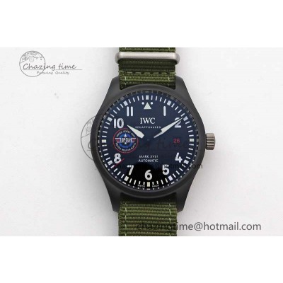 [M+공장]IWC탑건SFTI 세라믹케이스 블랙다이얼 그린나일론스트랩 Mark XVIII ‘TOPGUN SFTI’ Ceramic  Black Dial on Green Nylon Strap