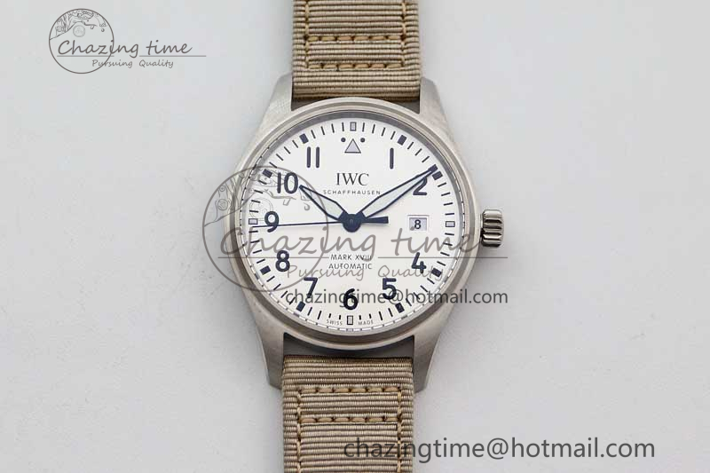 [M+공장]IWC마크18 화이트다이얼 화이트나일론스트랩 Mark XVIII IW327012 White Dial on White Nylon Strap A35111