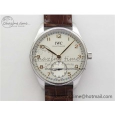 [ZF공장]IWC Portuguese IW358304 White Dial RG Markers on Leather Strap A82200