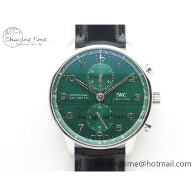 [ZF공장]IWC Portuguese IW371615  Green Dial on Black Leather Strap A96355