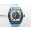 [ZF공장]RM055 Real NTPT ZF 1:1 Best Edition Skeleton Dial on Blue Rubber Strap SEIKO Movement