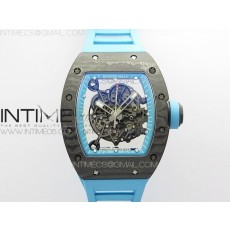 [ZF공장]RM055 Real NTPT ZF 1:1 Best Edition Skeleton Dial on Blue Rubber Strap SEIKO Movement