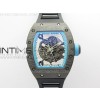 [ZF공장]RM055 Real NTPT ZF 1:1 Best Edition Skeleton Dial on Black Rubber Strap SEIKO Movement