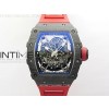 [ZF공장]RM035-02 Real NTPT ZF All in one movement 1:1 Best Edition Skeleton Dial on Red Rubber Strap