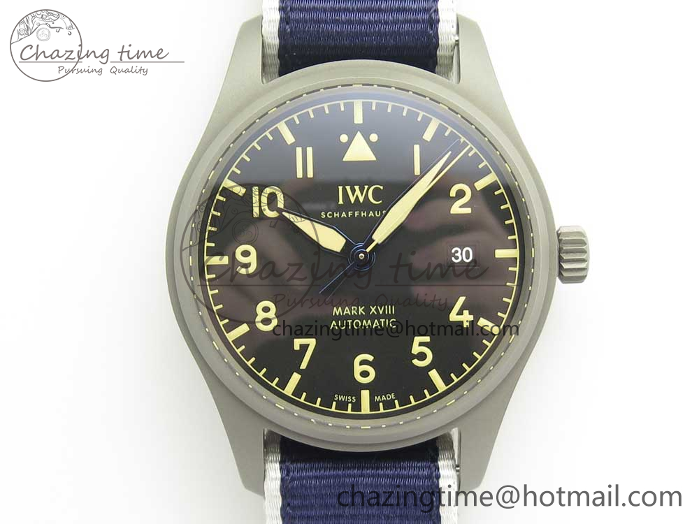 [M+공장]마크18 IWC Mark XVIII IW327006 Titanium Black Dial on Nylon Strap A35111