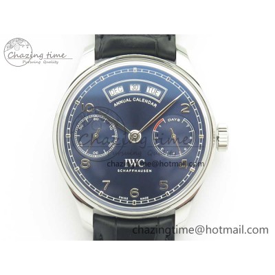 [ZF공장]IWC Portuguese Real PR Real Annual Calendar IW503502 Blue Dial on Black Leather Strap A52850