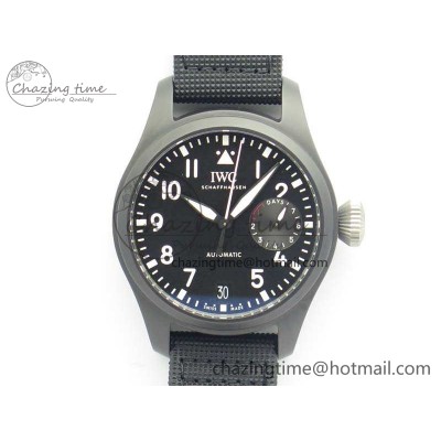 [ZF공장]IWC Big Pilot Real PR IW502001 Real Ceramic Black Calfskin Strap A51111
