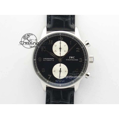 [ZF공장]IWC Portuguese IW371404 Black Dial On Black Leather Strap A79350