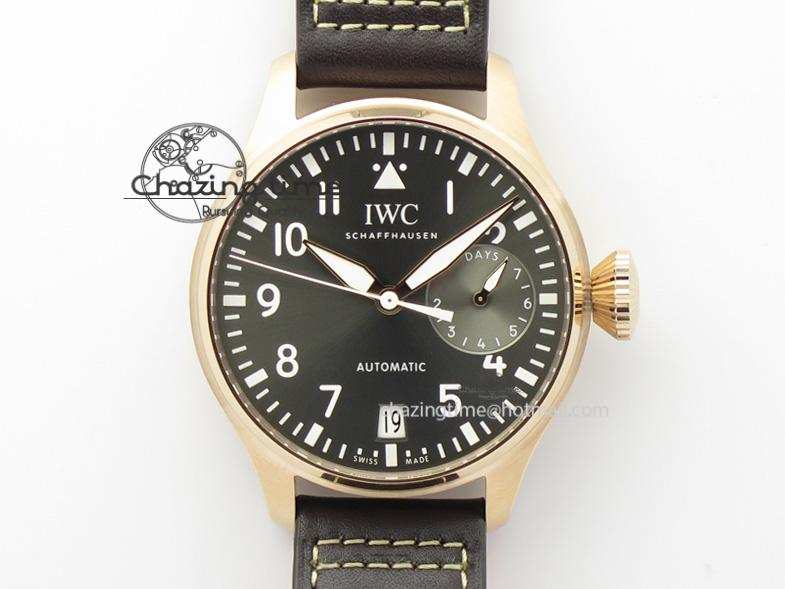 [ZF공장]IWC Big Pilot Real PR 2016 IW500917 RG Gray Dial On Brown Leather Strap A51111