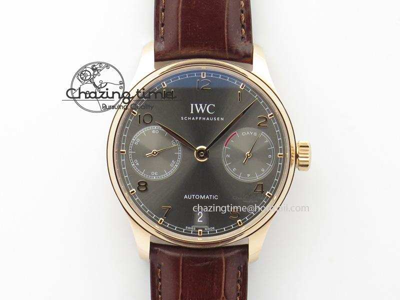 [ZF공장]IWC Portuguese Real PR RG IW500702  Brown Leather Strap A52010